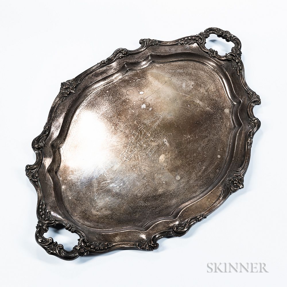 Appraisal: Reed Barton Sterling Silver Presentation Tray Reed Barton Sterling Silver