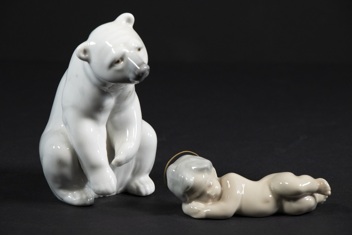 Appraisal: LLADRO FIGURINES Incl Polar bear high and Sleeping baby with