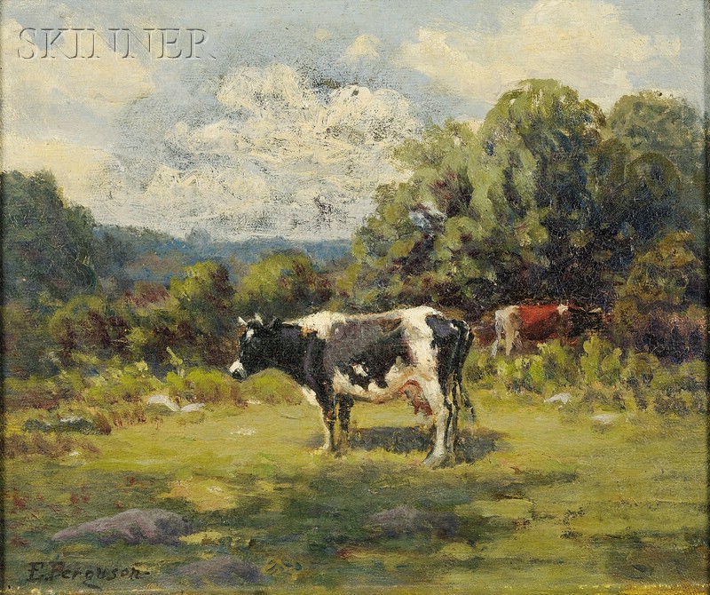 Appraisal: Elizabeth Foote Ferguson American - Cows in a Pasture Signed