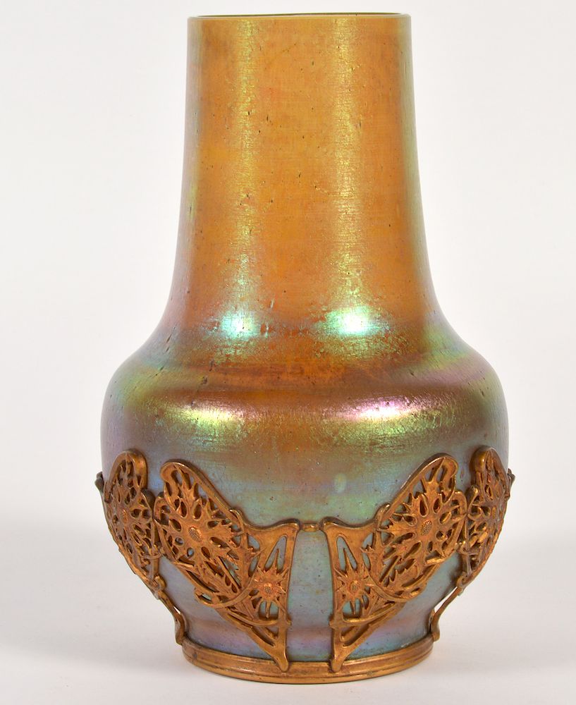 Appraisal: Marcel Bing Attr to Art Nouveau Glass Vase Attributed to