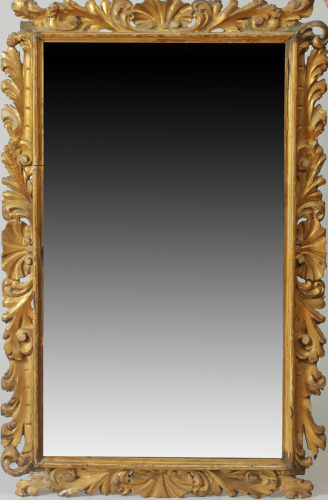 Appraisal: French Carved Giltwood Mirror x in Property from a Miami