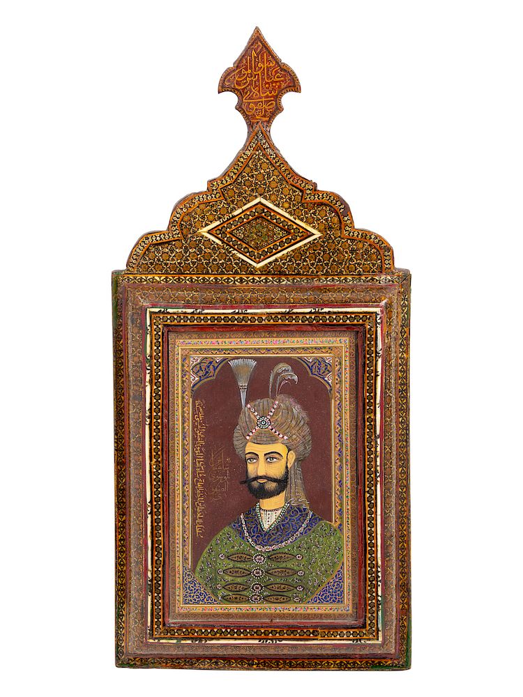 Appraisal: A Persian Painting on Paper Height overall A Persian Painting