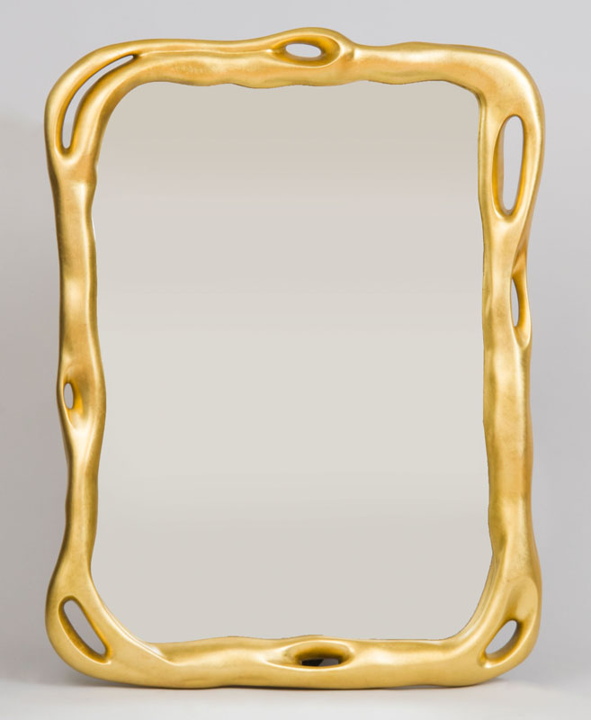 Appraisal: TONY DUQUETTE BAKER CONSOLE MIRROR Of recent manufacture gilt composition