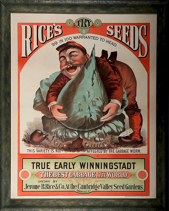 Appraisal: Rice's Seeds Advertising Sign Exclusive on Bidsquare A nice early