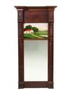 Appraisal: FEDERAL HALL MIRROR - Mahogany Framed Federal Period Hall Mirror