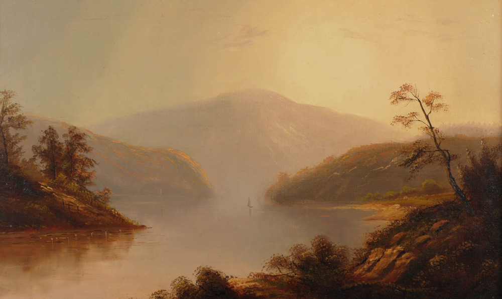 Appraisal: HUDSON RIVER SCHOOL STYLE PAINTING Oil Canvas '' x ''