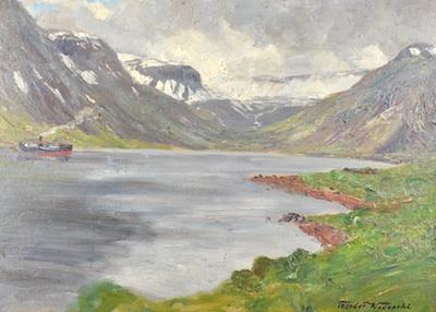 Appraisal: Theodor Wedepohl German American - Isofjord Iceland Oil on canvasboard