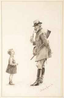 Appraisal: FREDERIC REMINGTON - A Forester circa - ink wash on