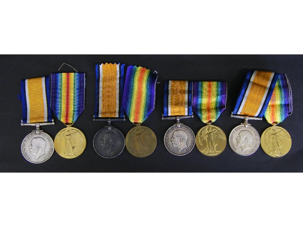 Appraisal: Four pairs of Great War Victory and The British War