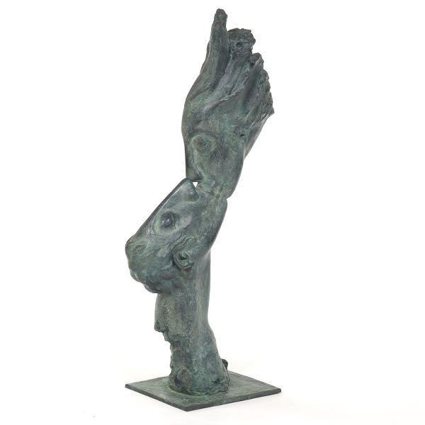 Appraisal: DANIEL KAFRI ISRAELI B x x Kiss Bronze sculpture with