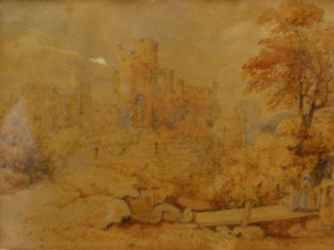 Appraisal: George Shepherd - Haverfordwest Castle Pembrokeshire watercolour signed and dated