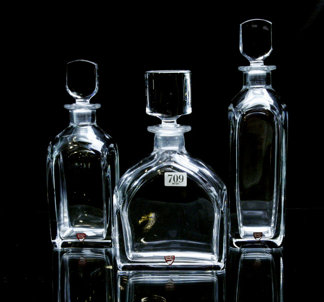 Appraisal: Six Orrefors spirit decanters various sizes