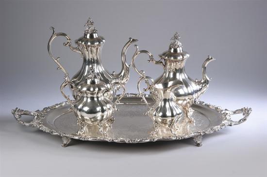 Appraisal: FIVE-PIECE REED BARTON SILVER PLATED COFFEE SERVICE Winthrop pattern Including