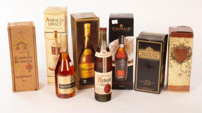 Appraisal: Cognac and Brandy eight bottles including Camus VSOP L Prince