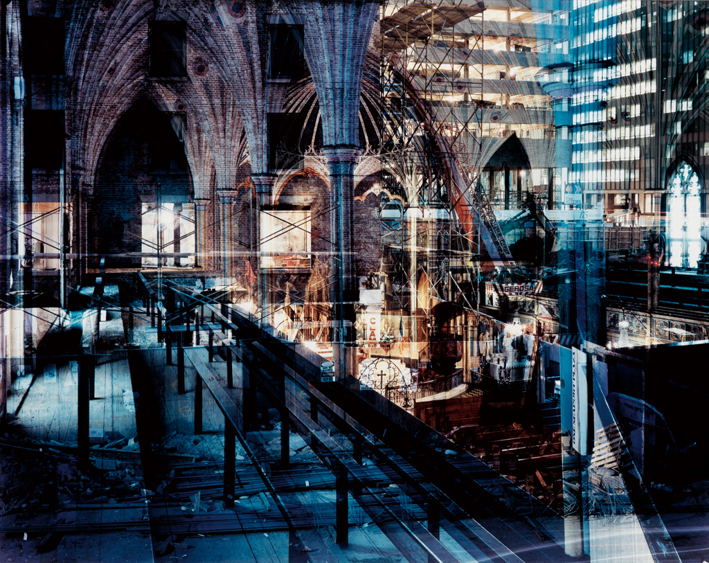 Appraisal: ANDREW MOORE - Cross Scaffold Oversized chromogenic print the image