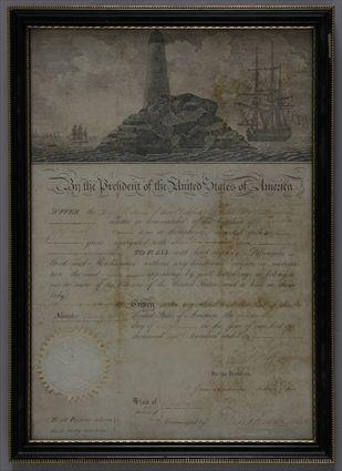 Appraisal: JEFFERSON THOMAS AND MADISON JAMES DOCUMENT SIGNED - SHIPS PASSPORT