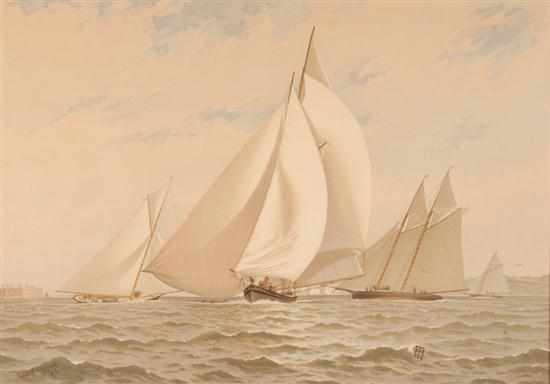 Appraisal: Frederick Schiller Cozzens American - ''Crossing the Line-New York Bay''