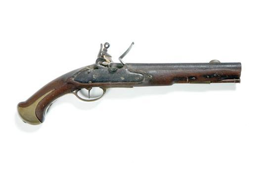 Appraisal: SCREWLESS FLINTLOCK PISTOL Scandinavian late th century Military pistol with