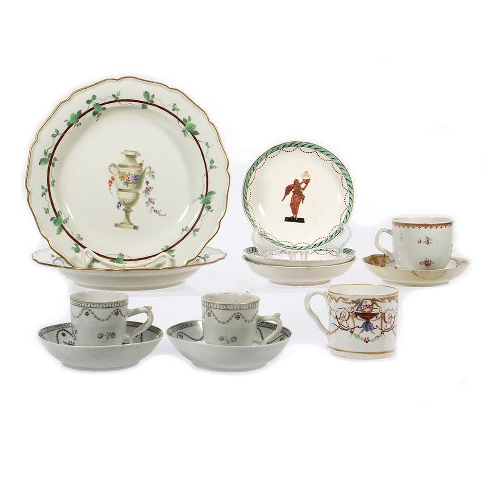 Appraisal: Continental Ceramic Collection Including bowls tea cups and two plates