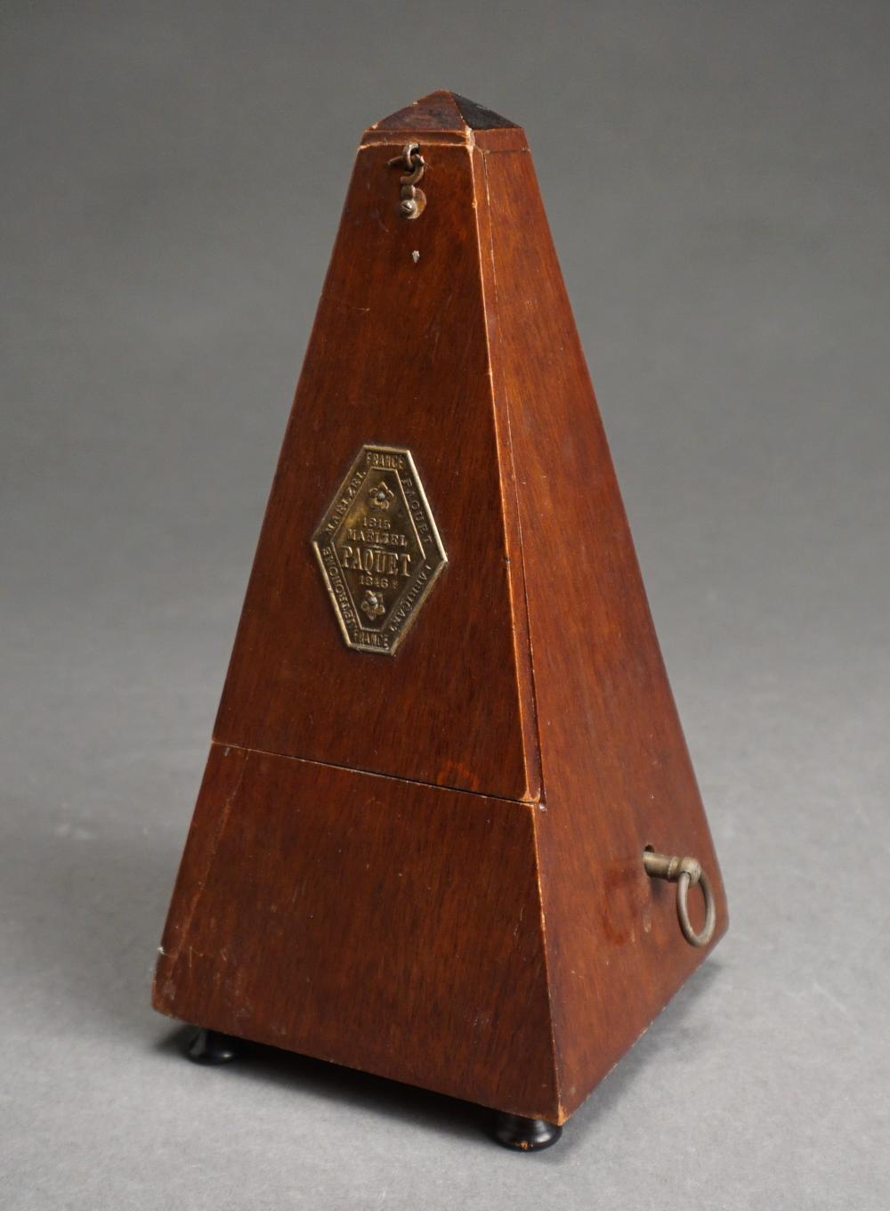 Appraisal: FRENCH MAELZEL PAQUET METRONOMEFrench Maelzel Paquet Metronome