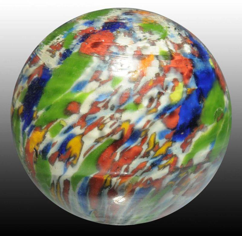 Appraisal: Single Pontil Cubist Clown Onionskin Marble Description Stunning color size