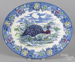 Appraisal: Wood's Staffordshire turkey platter '' L '' W