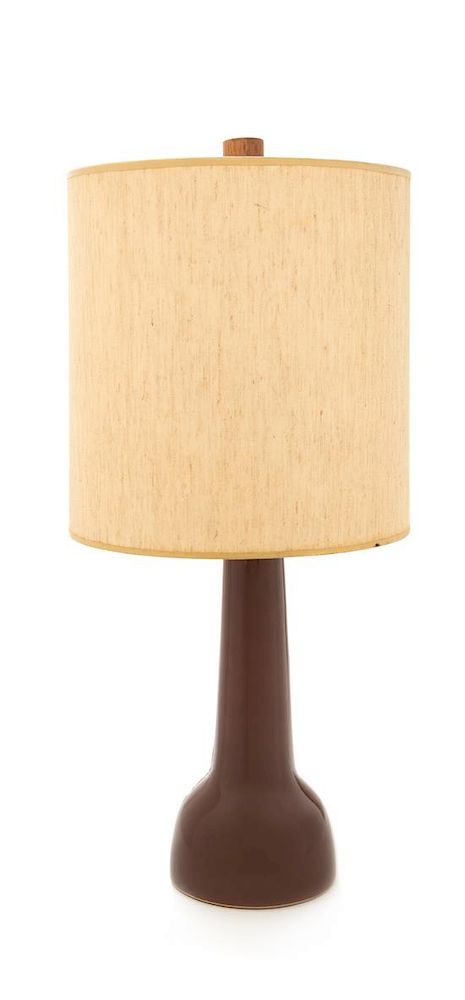 Appraisal: Gordon and Jane Martz American - - Brown Table Lamp