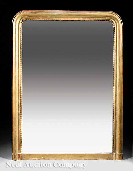 Appraisal: A Louis Philippe Carved and Giltwood Mirror mid- th c