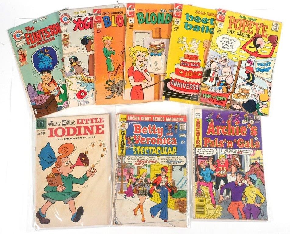 Appraisal: VINTAGE CHARLTON ARCHIE DELL BRONZE AGE COMICSLot of nine vintage