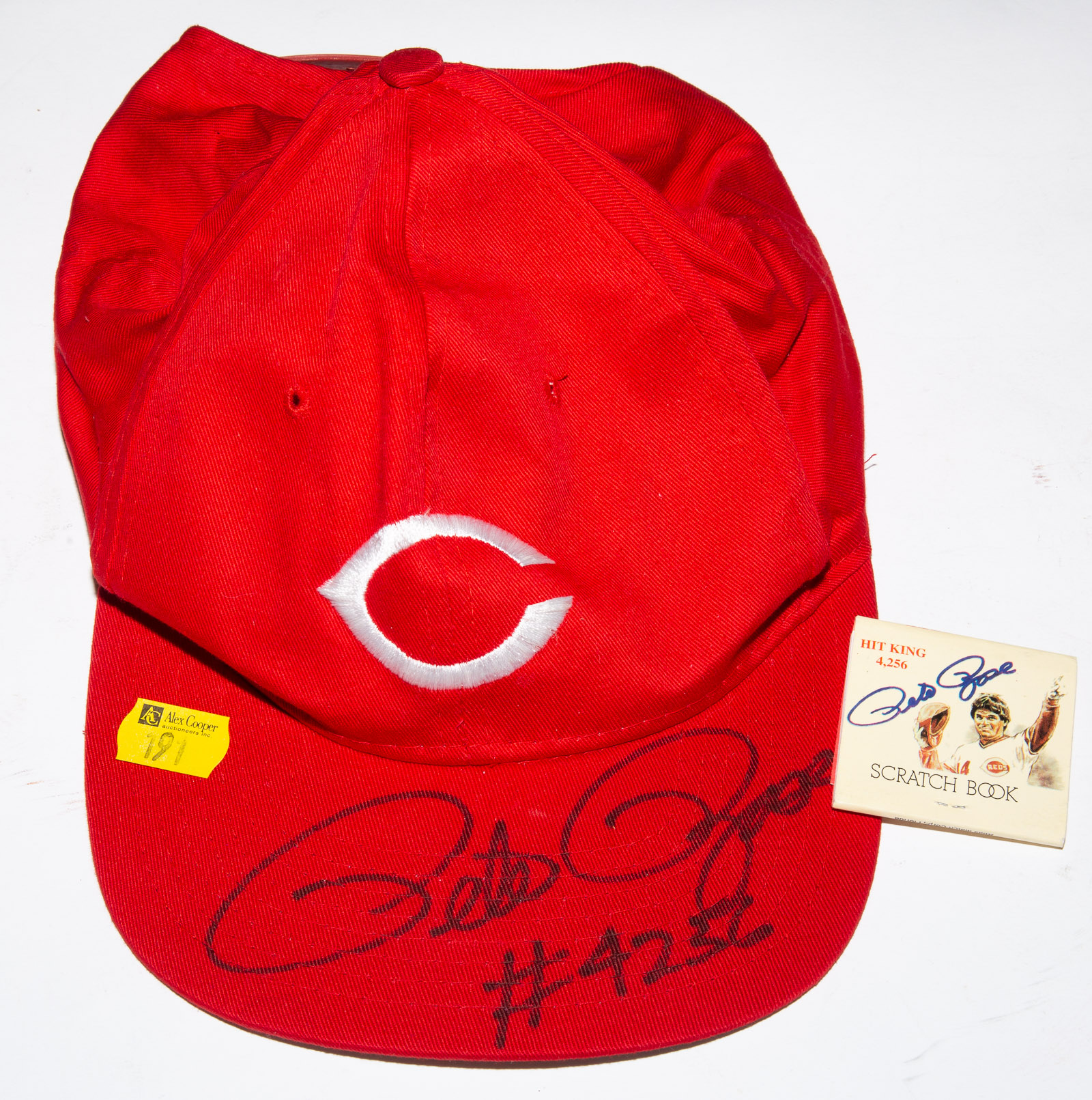 Appraisal: PETE ROSE SIGNED REDS CAP Signed with black marker