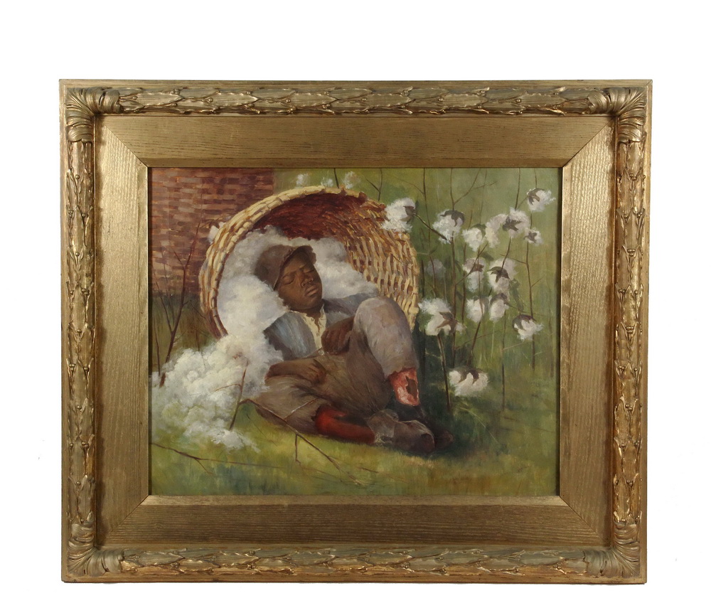 Appraisal: JOHN INGERSOLL COGGESHALL MA - - Cotton Picker Sleeping in