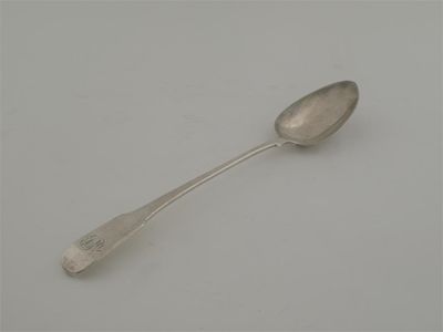 Appraisal: A th century fiddle pattern basting spoon initialled maker's mark