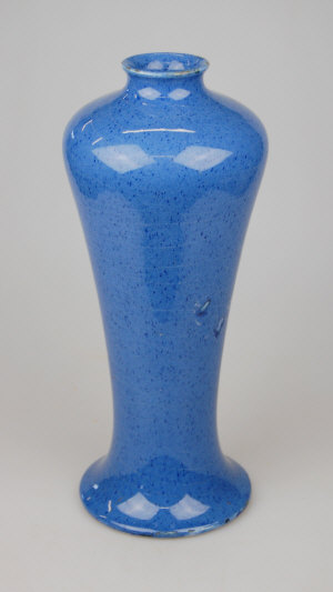 Appraisal: William Moorcroft baluster vase of waisted form powder blue speckled