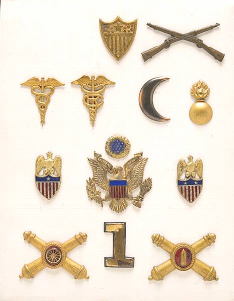 Appraisal: A group of insignia plaques Including twelve examples of over-sized