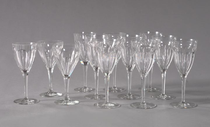 Appraisal: Group of Twelve Glass Goblets consisting of a set of