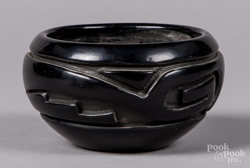 Appraisal: Margaret Tafoya Santa Clara Indian blackware bowl Margaret Tafoya Santa