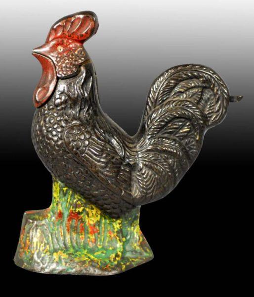 Appraisal: Cast Iron Rooster Mechanical Bank Description Manufactured by Kyser Rex