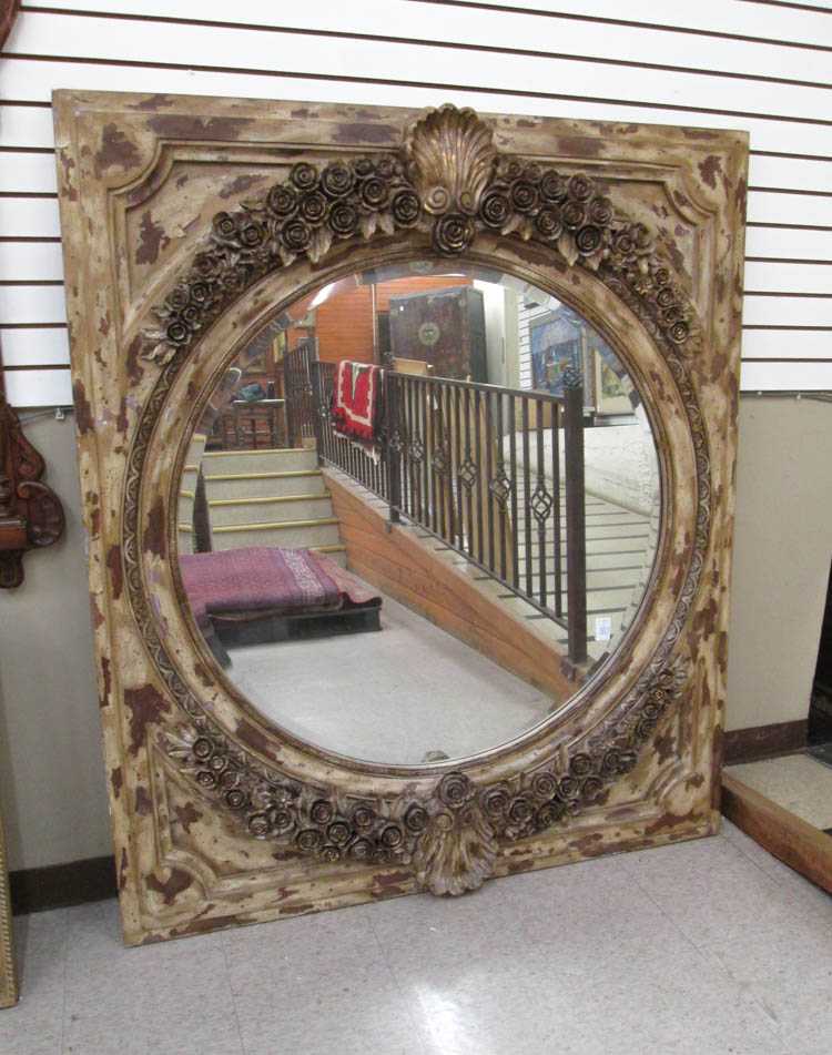 Appraisal: LARGE OVERMANTEL MIRROR La Barge Inc High Point N C