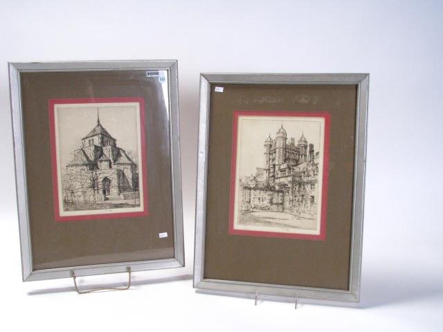 Appraisal: Group of Four Engravings by C D Roth signed in