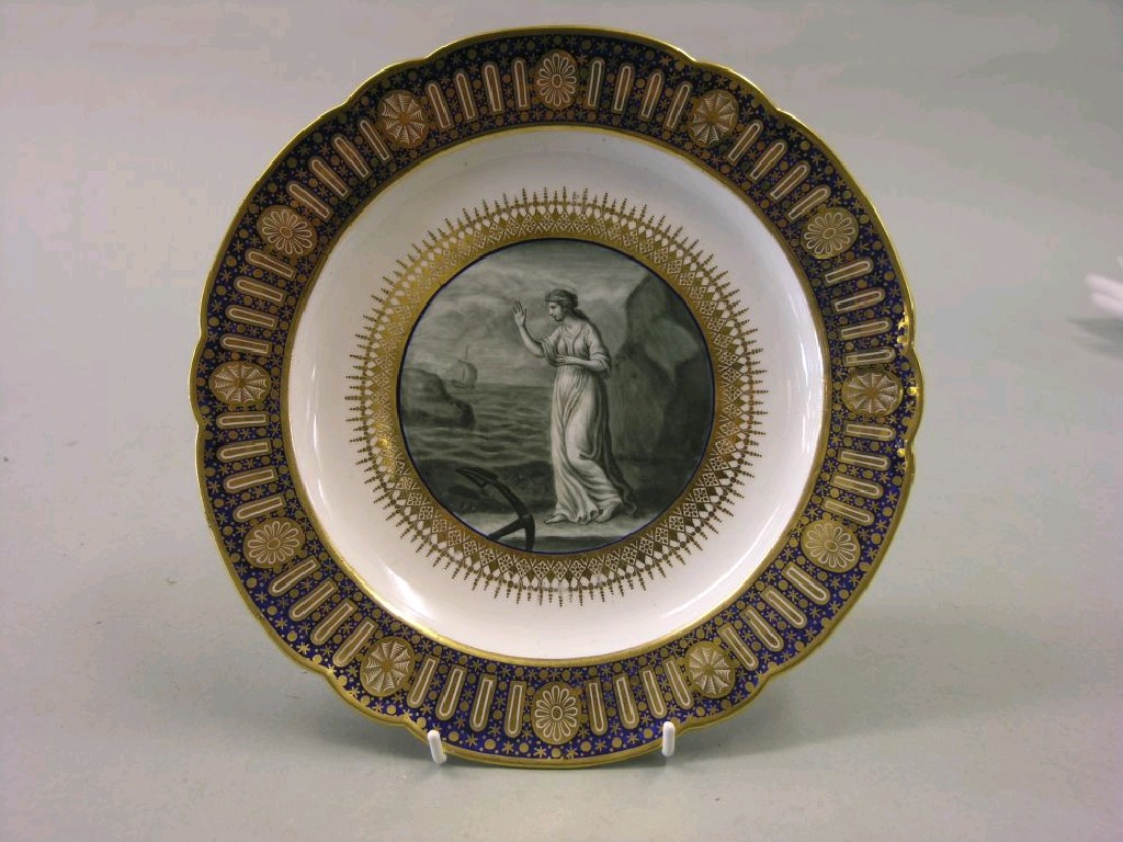 Appraisal: A pair of Flight Worcester plates from the Hope Service