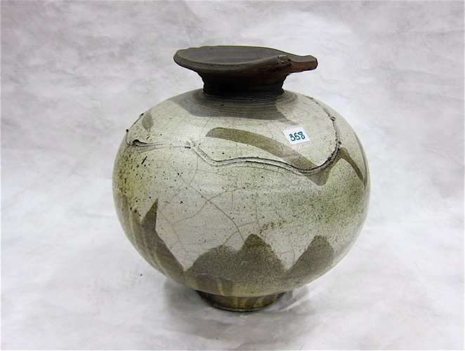 Appraisal: RAKU POTTERY VASE by Dave and Boni Deal Livingston Mountain