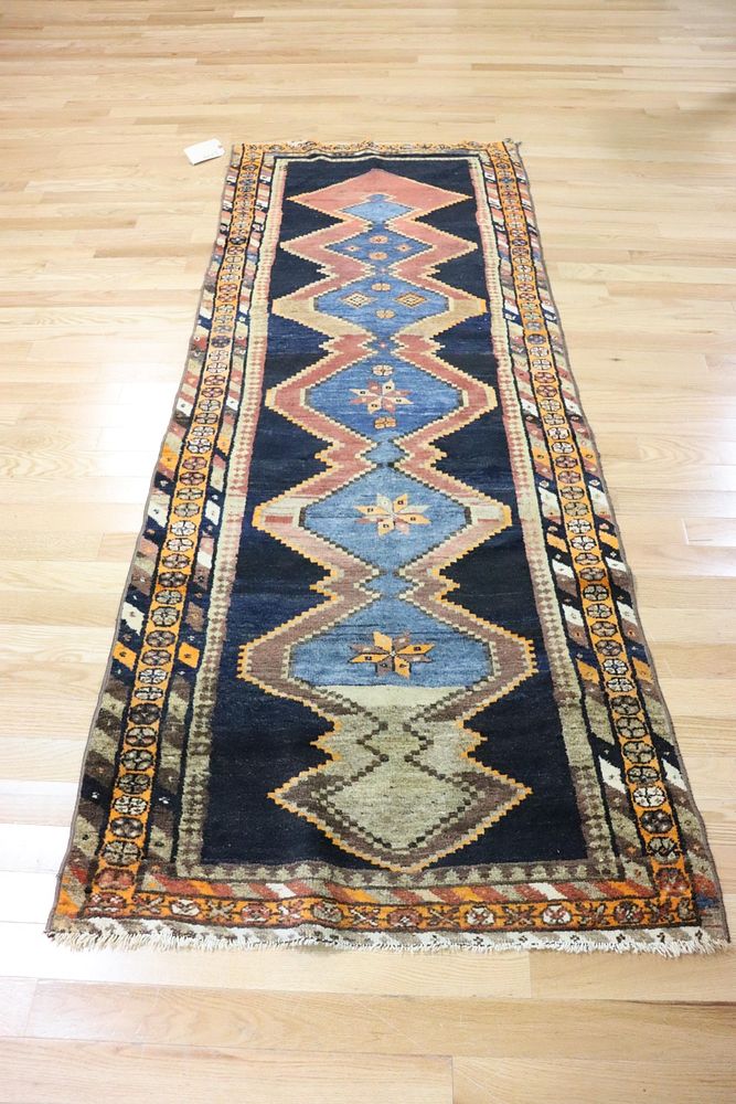 Appraisal: Antique And Finely Woven Kazak Style Runner Great colors and