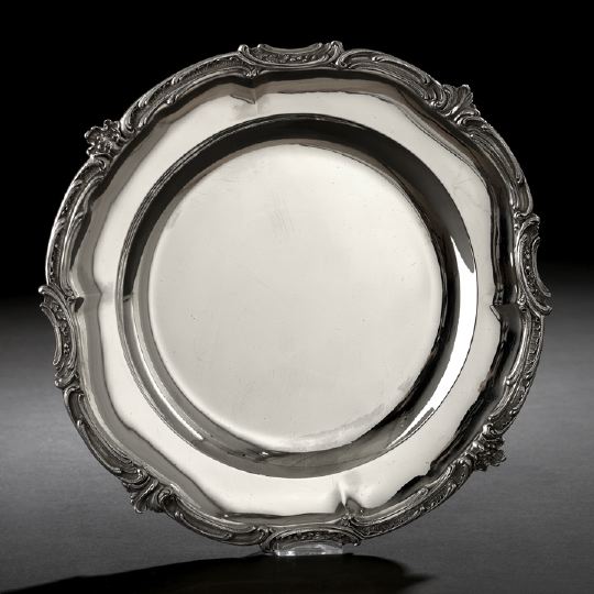 Appraisal: French First Standard Silver Platter Paris ca by Henri Soufflot