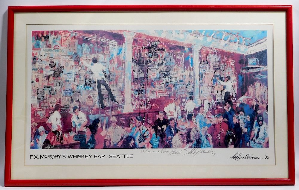 Appraisal: Leroy Neiman FX McRory's Whiskey Bar Print LeRoy Neiman New