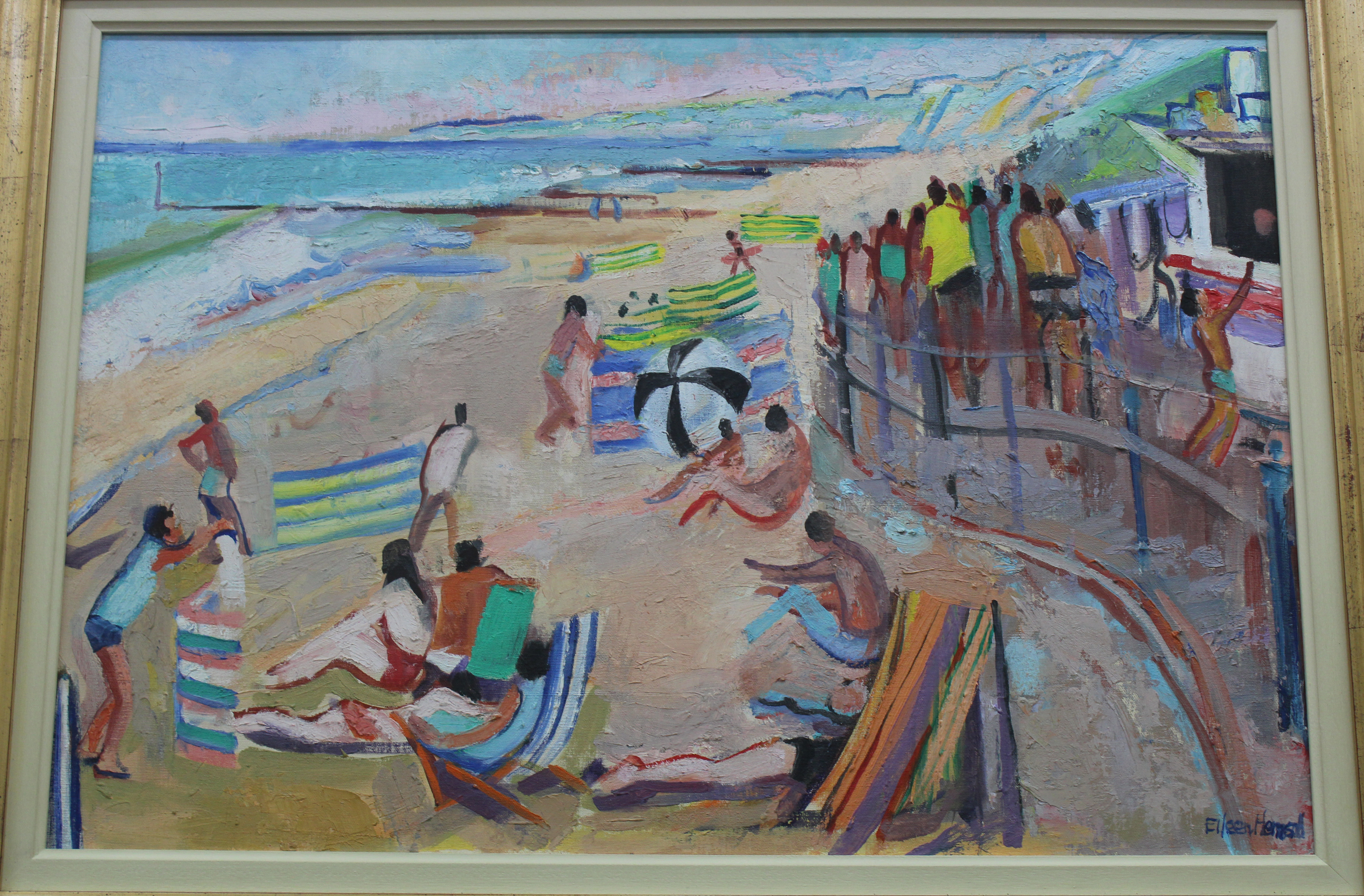 Appraisal: Eileen H British th century Beach scene indistinctly signed 'Eileen