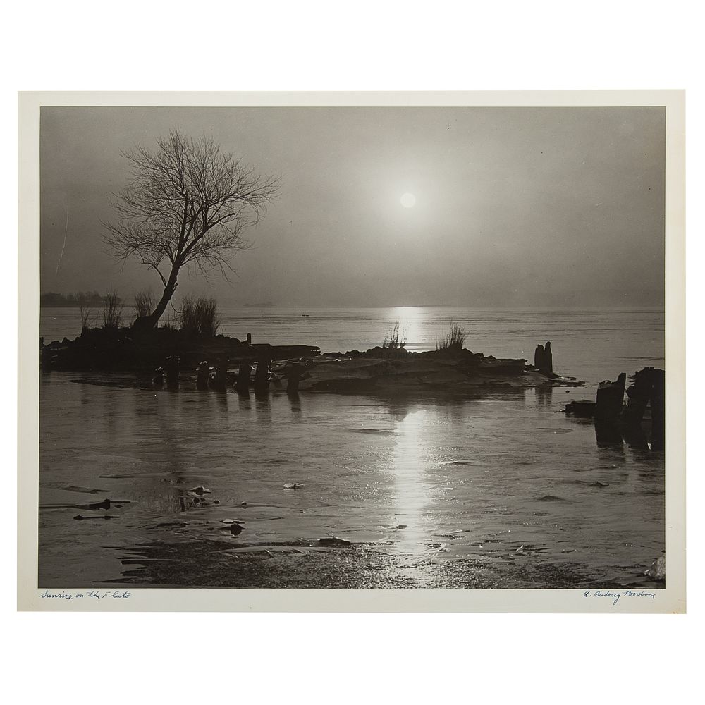 Appraisal: A Aubrey Bodine Sunrise on the Flats American - Gelatin