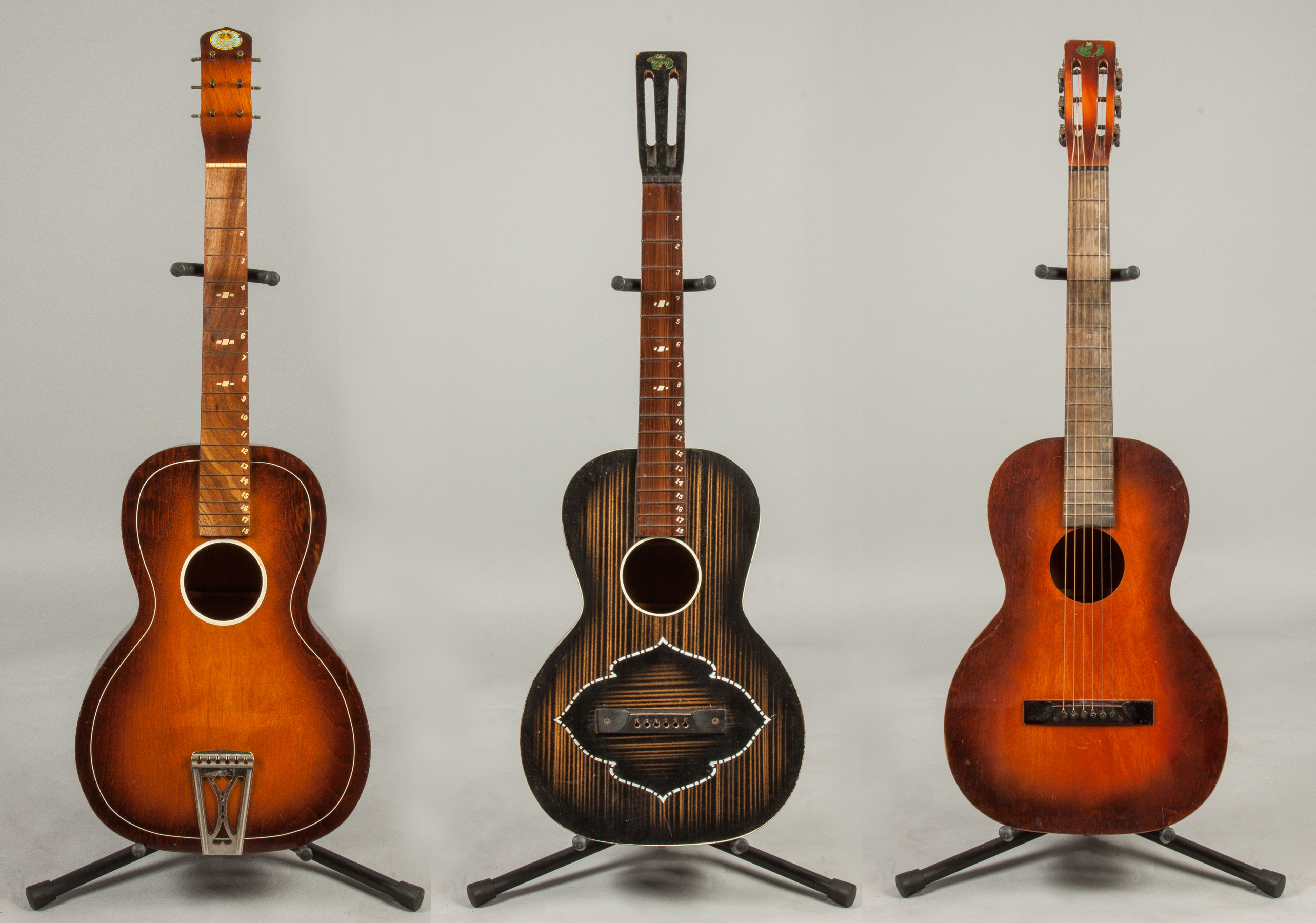 Appraisal: Three Regal Parlor Guitars All C 's No serial numbers