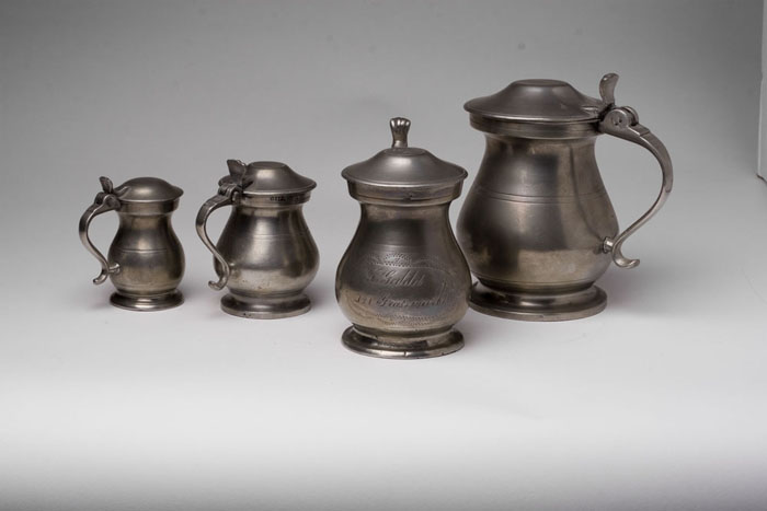 Appraisal: ASSEMBLED SET OF FOUR BRITISH LIDDED MEASURES Each of baluster