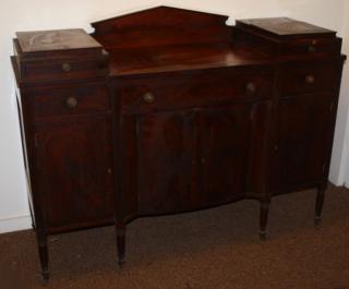 Appraisal: New York Mahogany Sideboard New York Sheraton Mahogany and banded