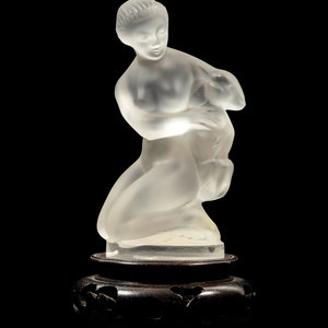 Appraisal: A Lalique Diane Figure Second Half th Century affixed to